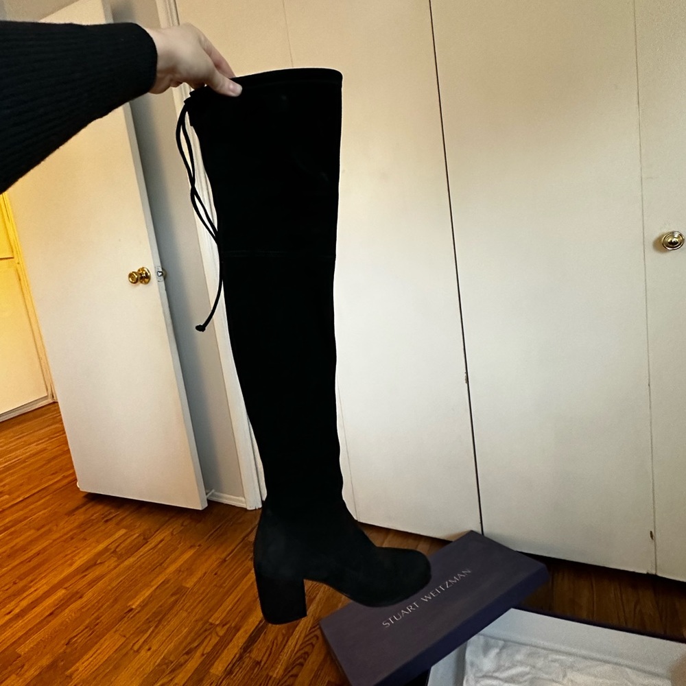 Stuart Weitzman Over-the-Knee Black Suede Boots Size 7